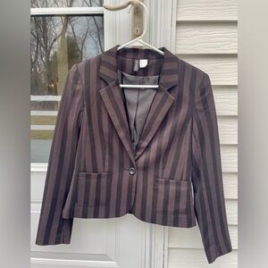 Vintage Divided by H&M Single-Breasted Women’s Blazer - Black & Brown (SIZE 6)